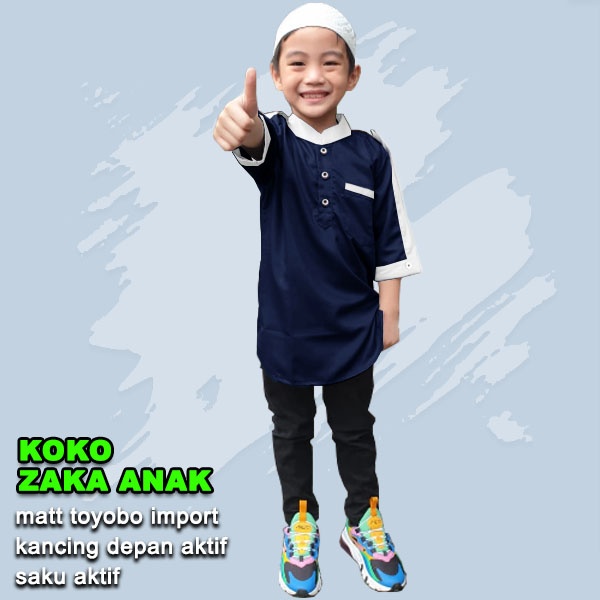 CTN Baju muslim koko ZAKA ANAK aneka warna best seller