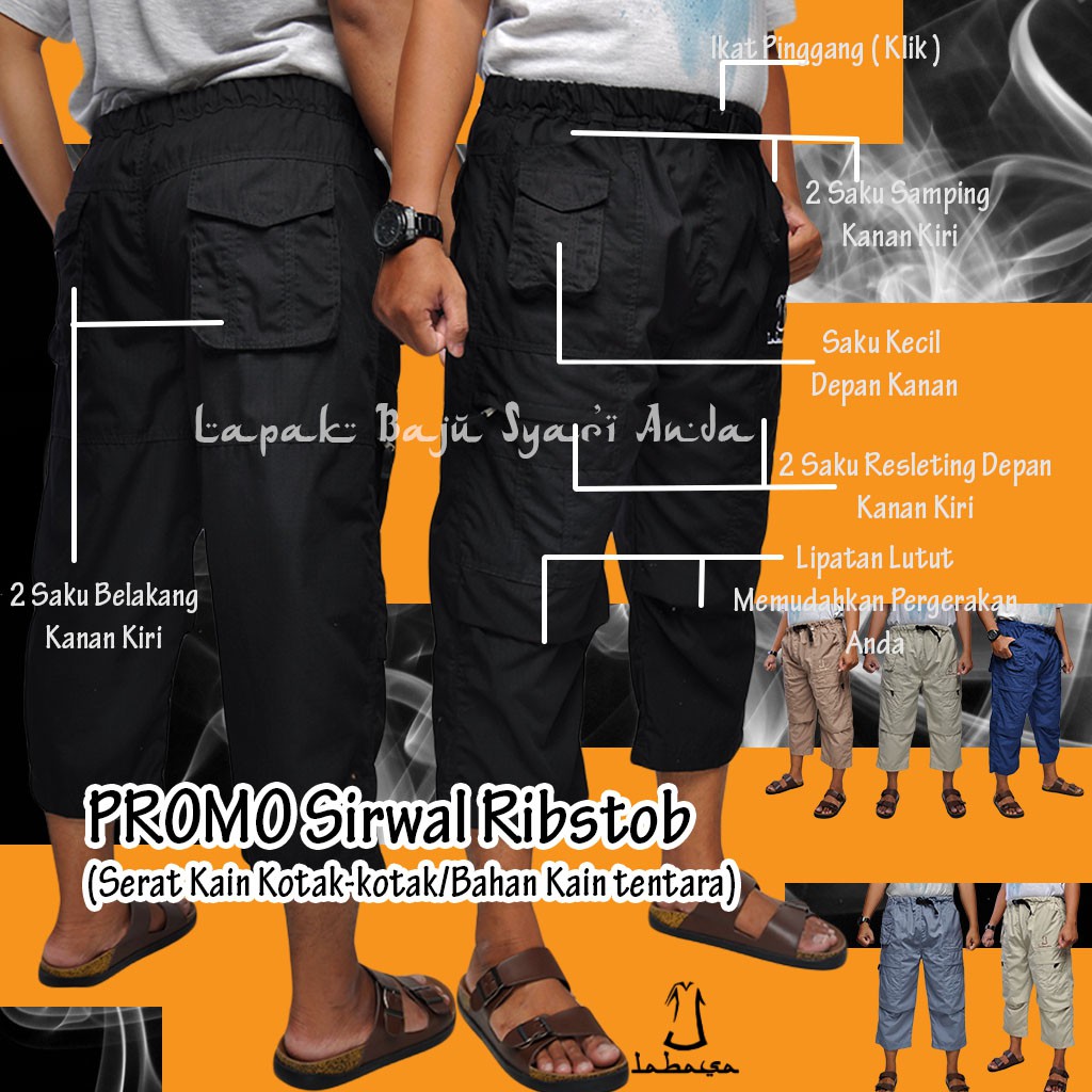 Labasa Sirwal Ripstop Tactical Premium M-L-XL | Celana Cingkrang Bisa COD