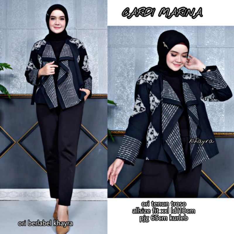 Cardigan batik Oversize Outer Adem Halus  I outerwear I jumbo big size I cardi marina khayra