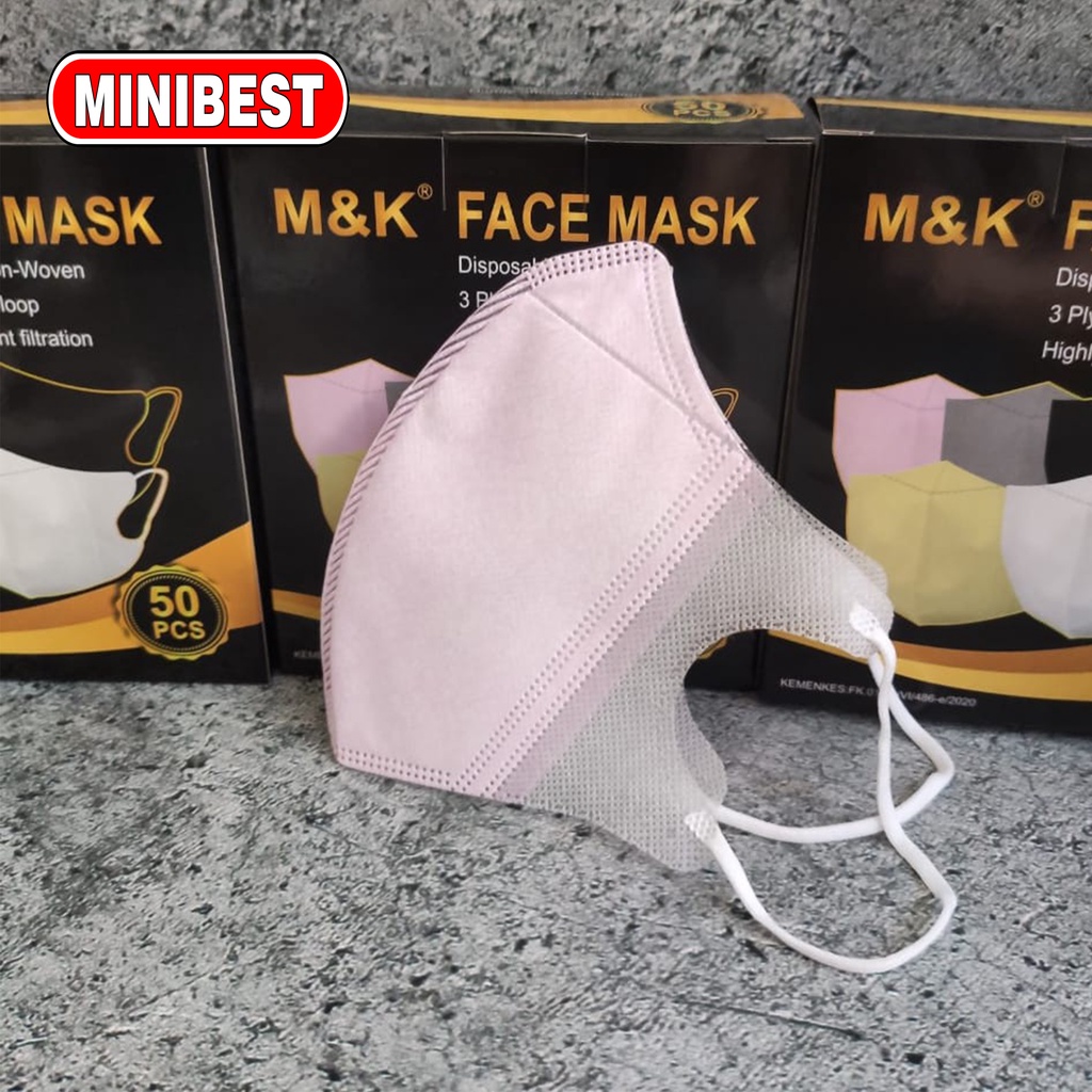 NEW Masker Duckbill Warna Medis 3ply Earloop Disposable Face Mask Duckbill Medical Grade Isi 50Pcs