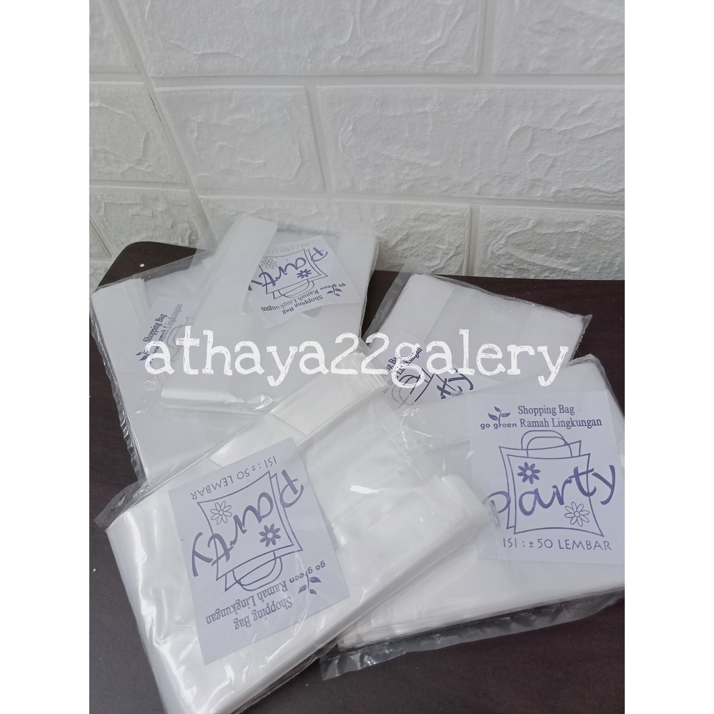 Kantong Kresek Plastik PE Bening PARTY ukuran 10 isi 50 lembar