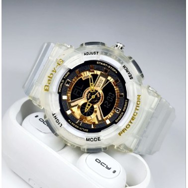 JAM TANGAN WANITA BABY G BGA 110 - JAM TANGAN SPORT - JAM TANGAN SPORT - JAM TANGAN MURAH - ANTI AIR