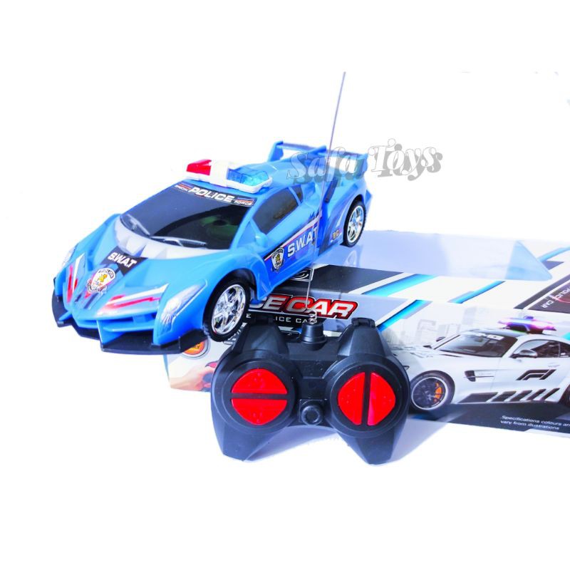 RC Mobil Police Car Model / Mainan Anak Mobil polisi Remote Control Free Baterai