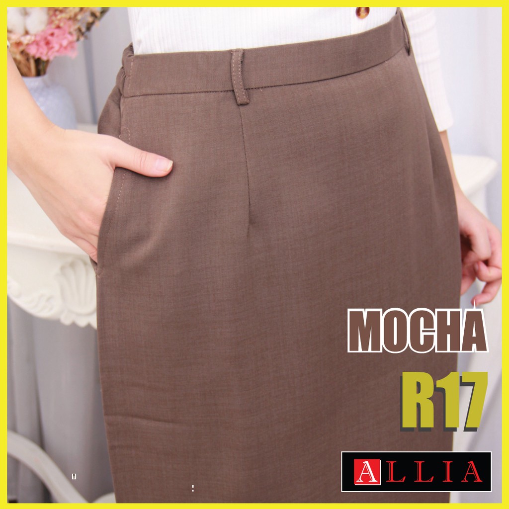 Rok Span Wanita R17 Mocha / Rok Bahan wanita / Rok Panjang Wanita