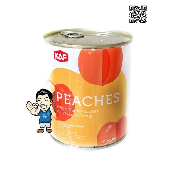 

Kalengbuah- Kaf Peaches In Halves In Syrup Canned- Buah Peach Kaleng- 820G -Buah-Kaleng.