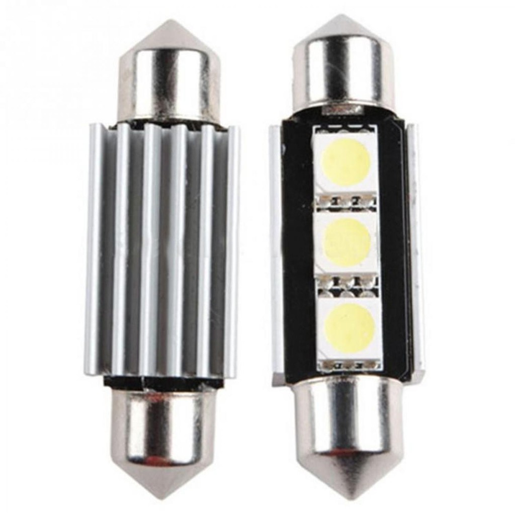 Lampu Kabin Mobil LED 36mm C5W DE3423 3 SMD 12V 2 PCS