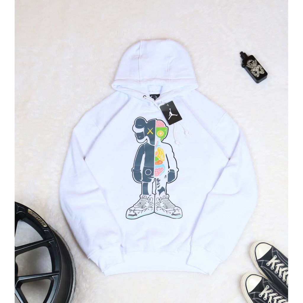 Jaket Sweater Hoodie JRDN X ANATOMI ROBOT – White Edition Trendy Casual Unisex Good Brand Quality Sty