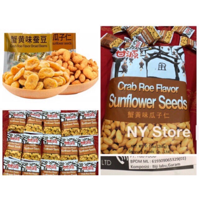 Kuaci Kupas JAMINLEZAT Import Quality CRAB ROE Flavour Sunflowers seeds Kwaci Snack Ganyuan GAN YUAN