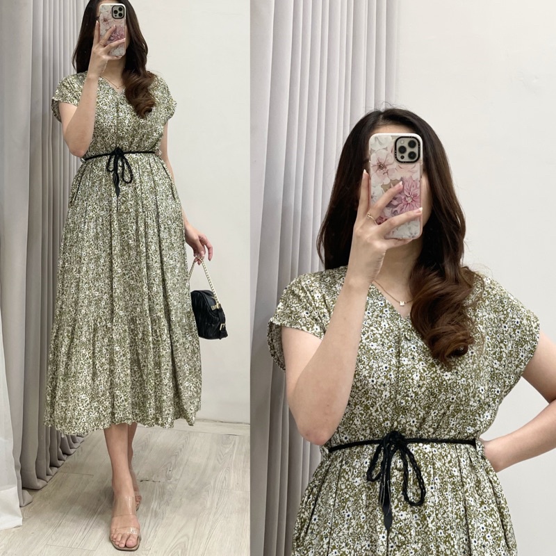 Amariel Malibu Home Dress - Daster Nyaman Adem-Mlb: Blush Olive