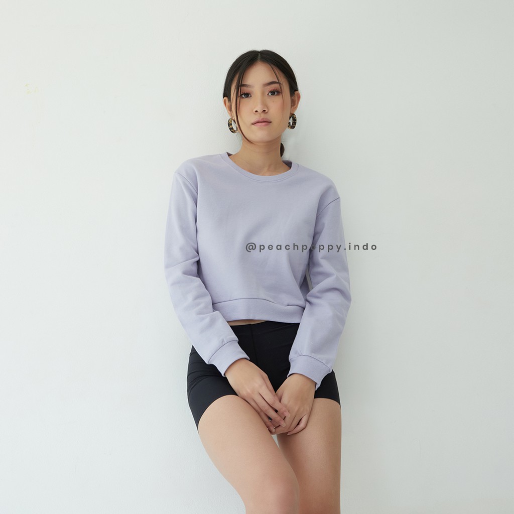 Peach Poppy Sumi Sweater - Atasan Outerwear Wanita Crop Pastel All Size