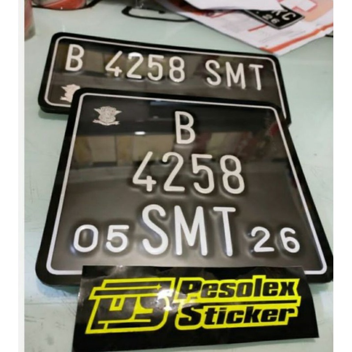 Plat Nomor Akrilik Vespa Non Led