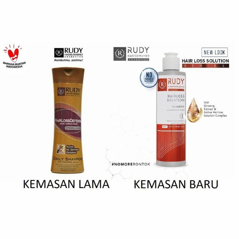 RUDY HADISUWARNO HAIR LOSS DEFENCE SHAMPOO GINGSENG / Rudy Hadisuwarno shampo ginseng
