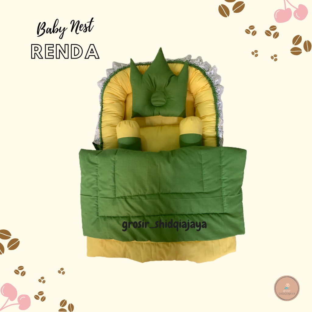 KASUR BAYI RENDA MURAH/KASUR BAYIRENDA SET BADCOVER/KASUR BAYI PAKET LENGKAP MURAH/BABY NEST MURAH TERBAIK TERLARIS/TEMPAT BAYI/KADO LAHIRAN LUCU/ READY STOK KASUR RENDA BAYI