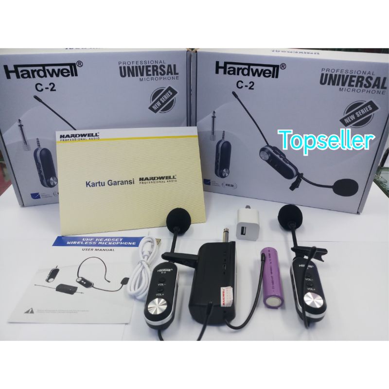 MIC WIRELESS HARDWELL C2/ KLIP ON C2 HARDWELL ORIGINAL GARANSI