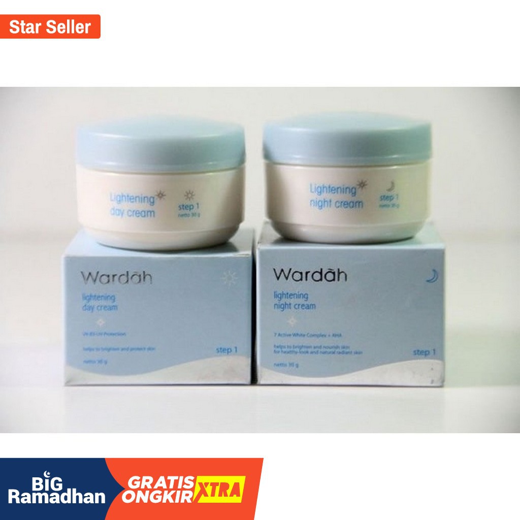 Parling Laris ORIGINAL Wardah Pot Lightening Day Cream and Night Cream Krim Siang dan Krim Malam 3