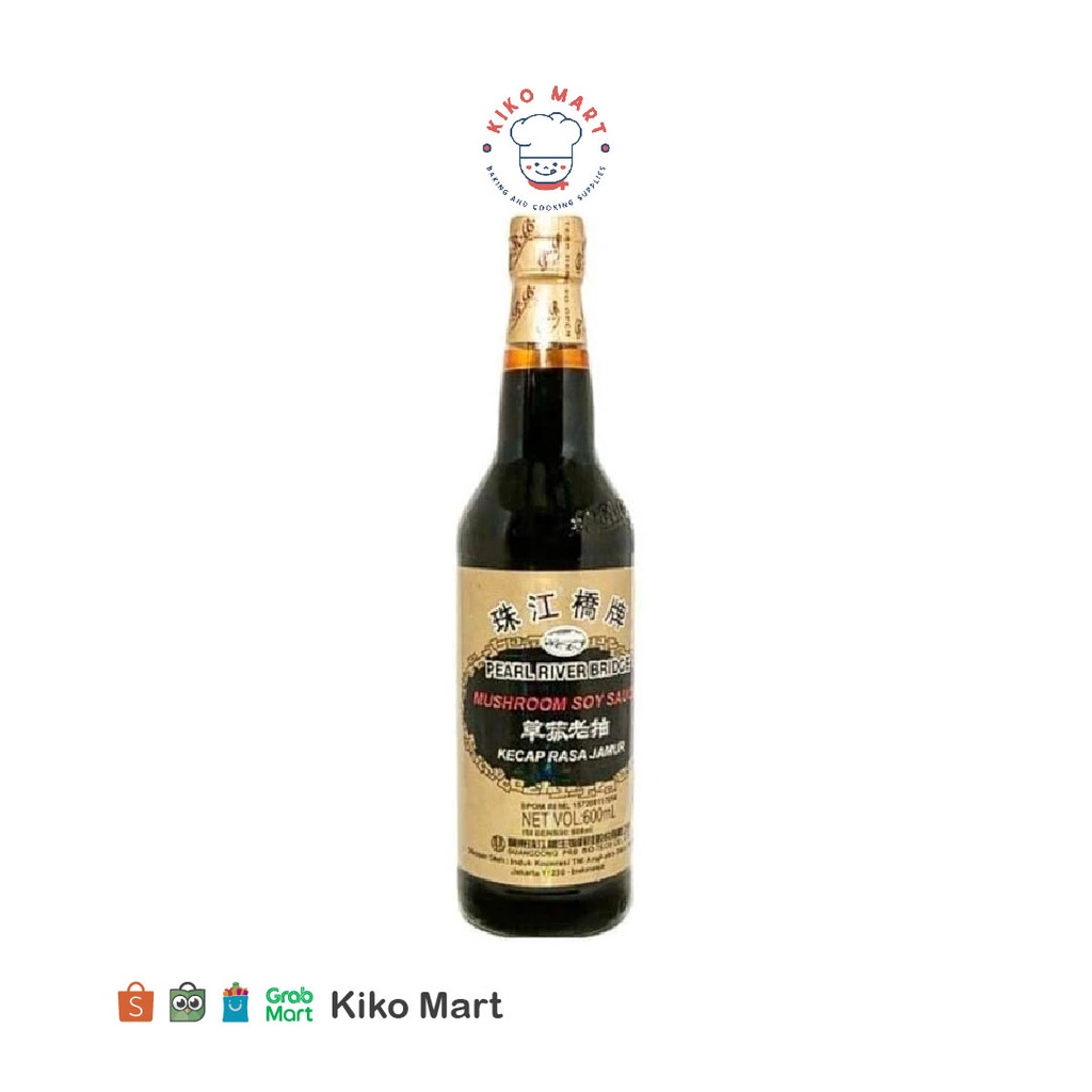 

Pearl River Bridge Mushroom Soy Sauce Kecap Rasa Jamur - 600ml