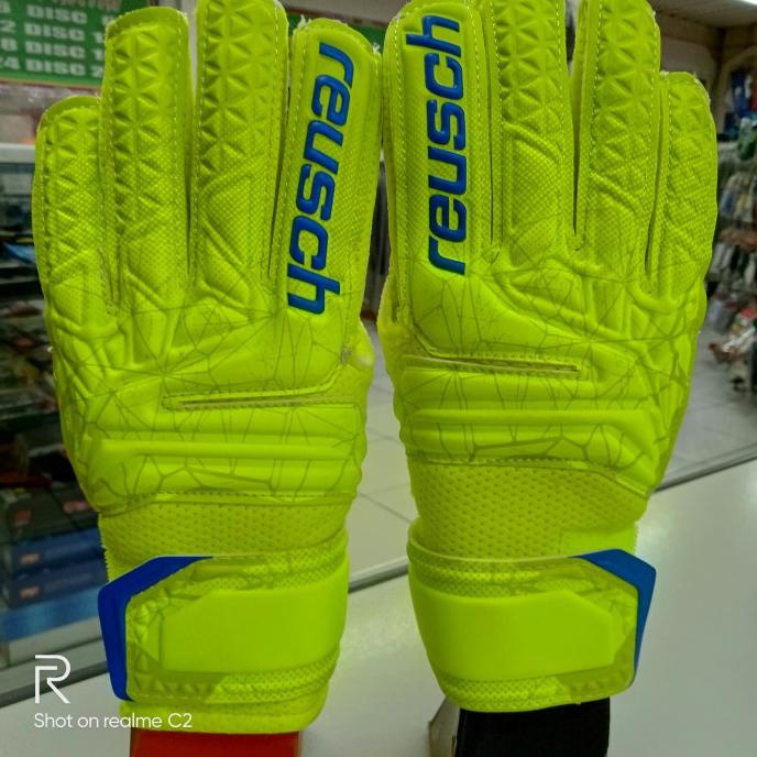 sarung tangan kiper goalkeeper Gloves tulang anak reusch 5583 hijau