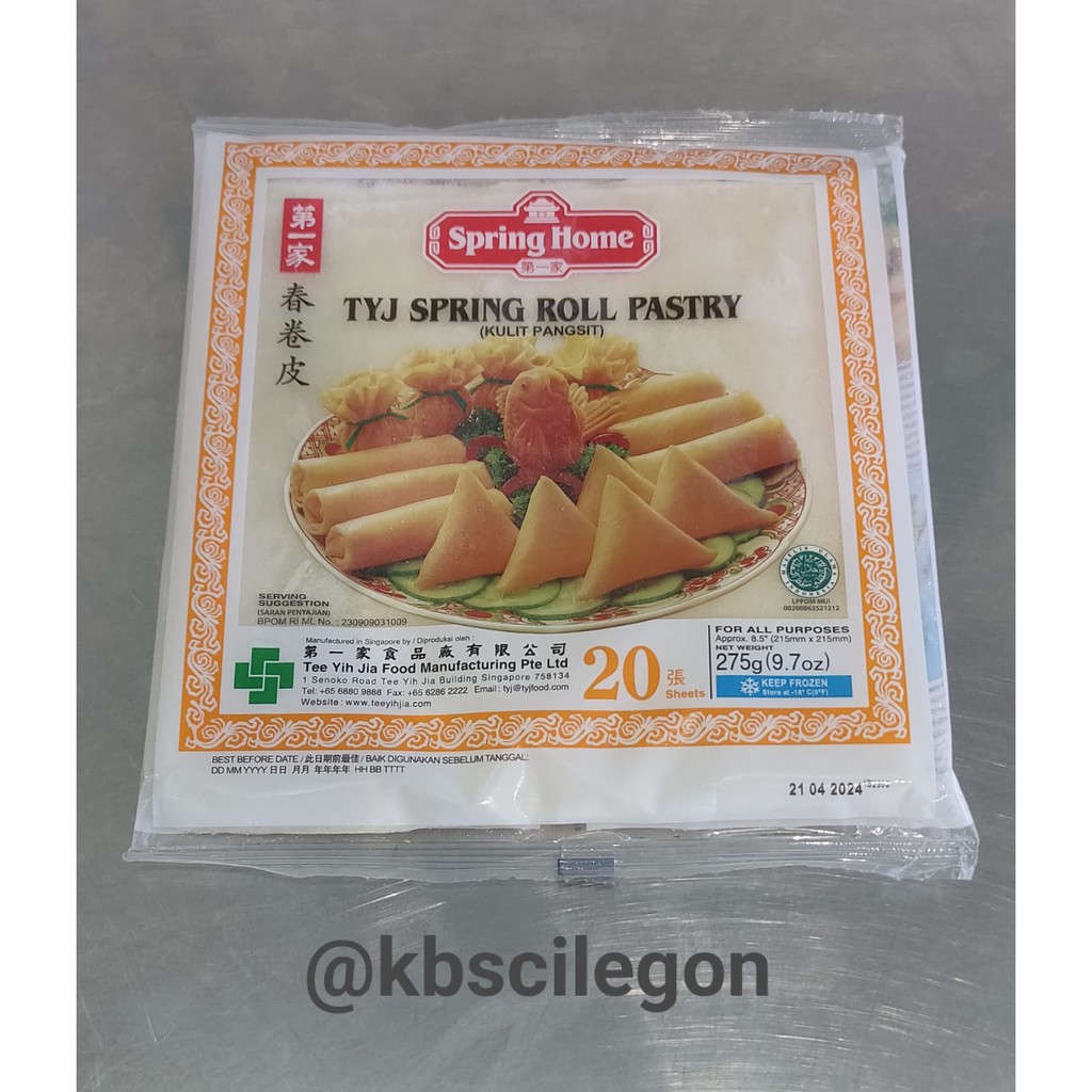 

TYJ OS Spring Roll Skin Pastry Kemasan 270gr (20 Sheets)