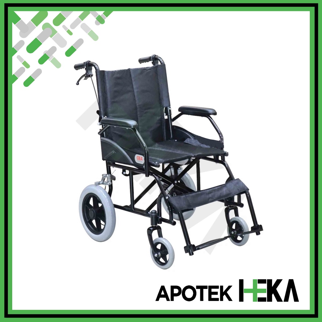 Kursi Roda Travel Lipat Wheel Chair FS 868 Black Steel GEA (SEMARANG)