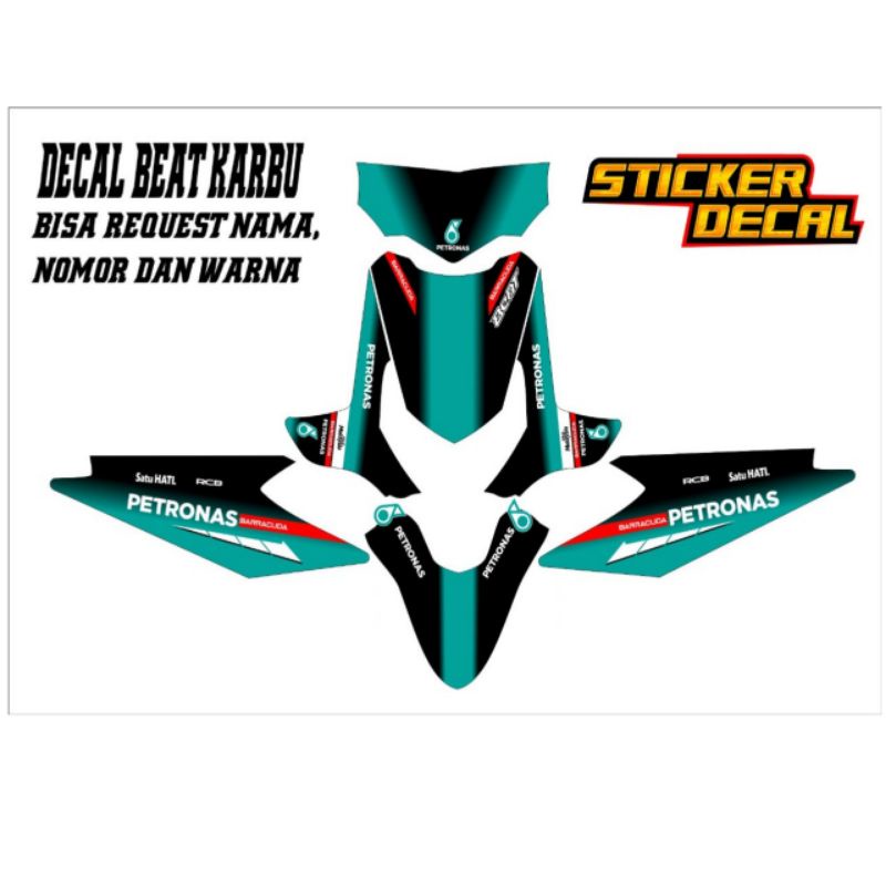 striping stiker decal full bodi beat karbu petronas