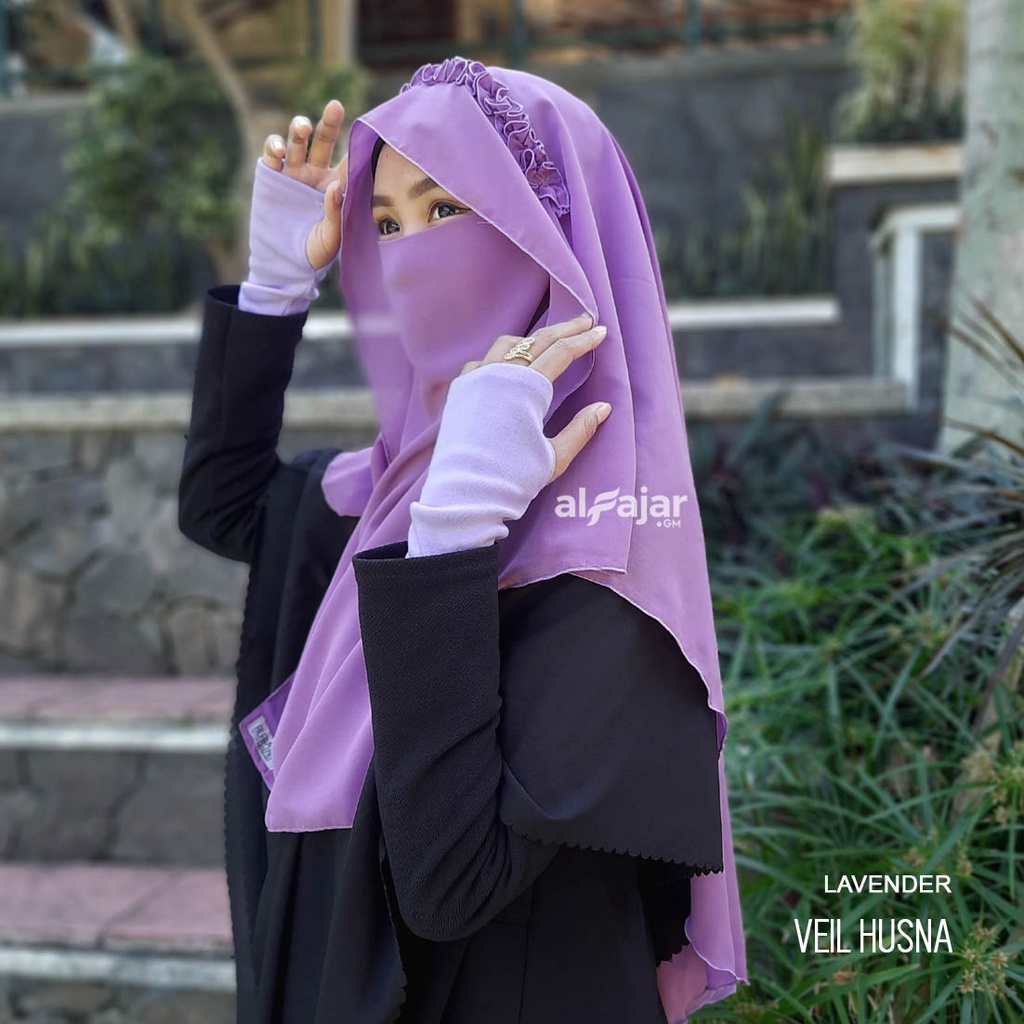 CADAR NIQOB BANDANA Veil Husna Dua Layer by Alfajar