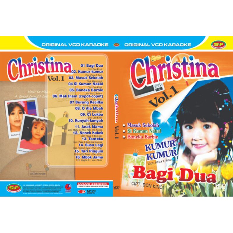 kaset VCD original Christina vol 1,dan vol 2