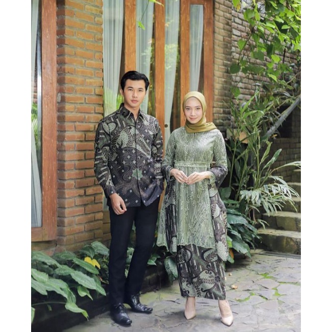 Set baju couple modern / Set kebaya brokat / Couple keluarga / Baju wisuda / Baju tunangan