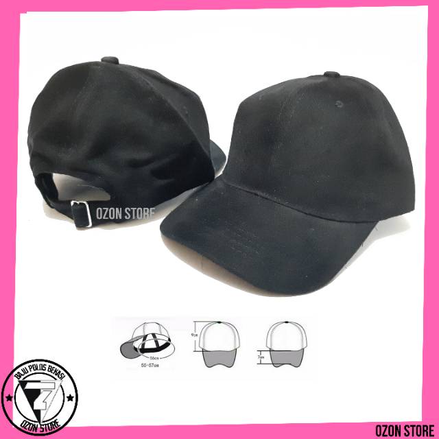 Topi Baseball Disto Caps Polos Pengait Besi Bahan Rapel Premium Banyak Warna