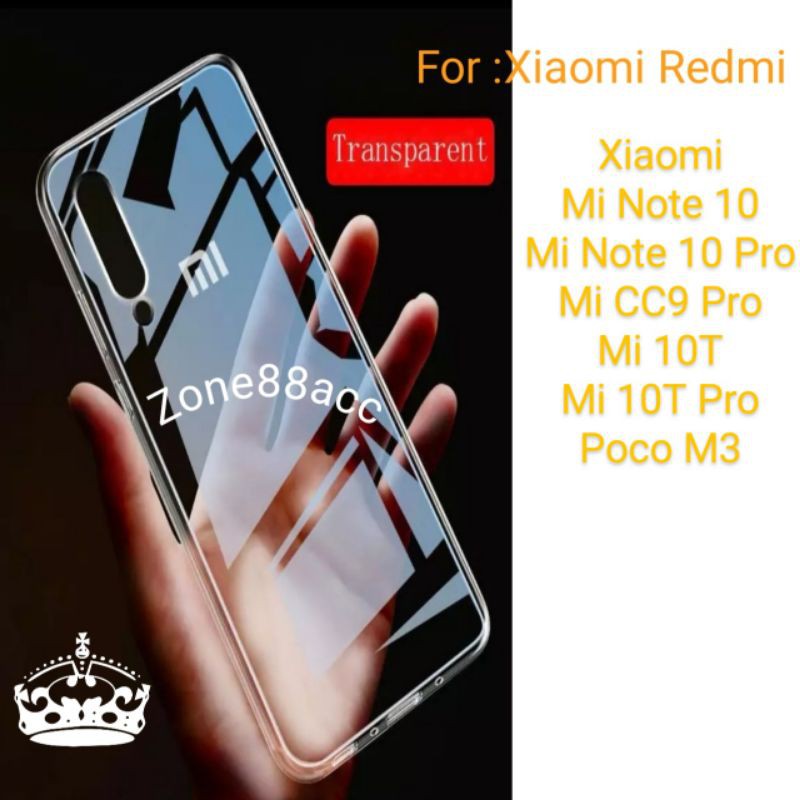 Xiaomi Mi Note 10 Pro CC9pro Mi 10T pro Pocophone Poco M3 Silikon Clear Case Ultrathin Bening Casing