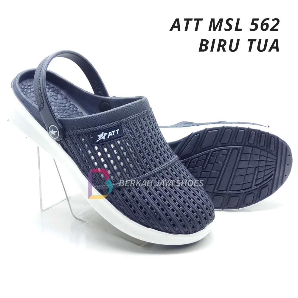 Sepatu Sandal Karet - Sandal Selop Pria - Sepatu Sandal Karet Pria ATT MSL 562 Anti Air &amp; Anti Slip