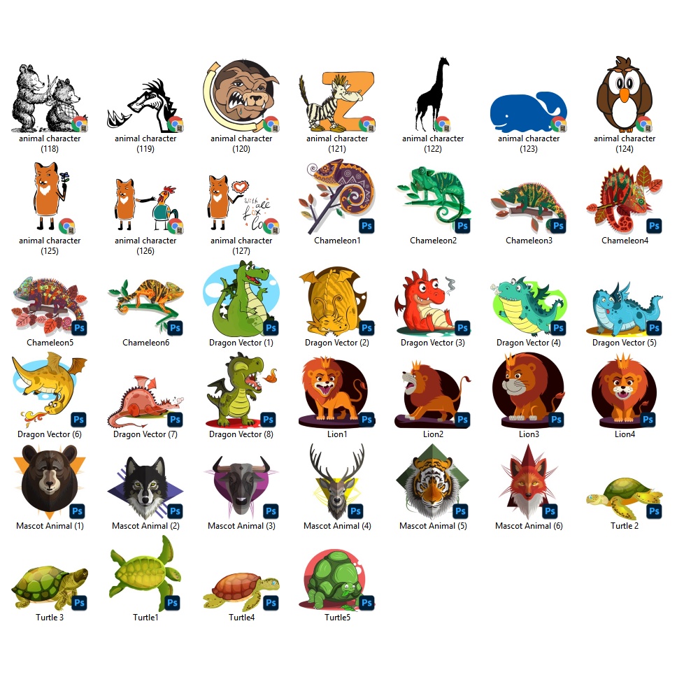 Animal Character and Mascot - Coreldraw