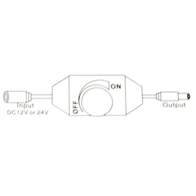 Zzz New 12V Manual Dimmer Kecerahan Ke Untuk Adaptor DC Untuk Lampu LED Satu Warna S