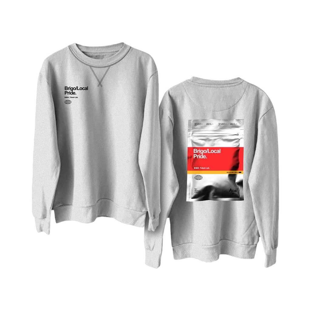 BRIGO Basic Sweatshirt  future lab II Sweater Crewneck BRIGO future lab Sablon DTF Fleece Cotton II SIZE M-XXL (Pria &amp; Wanita) Free stiker&amp;Gantungan Kunci