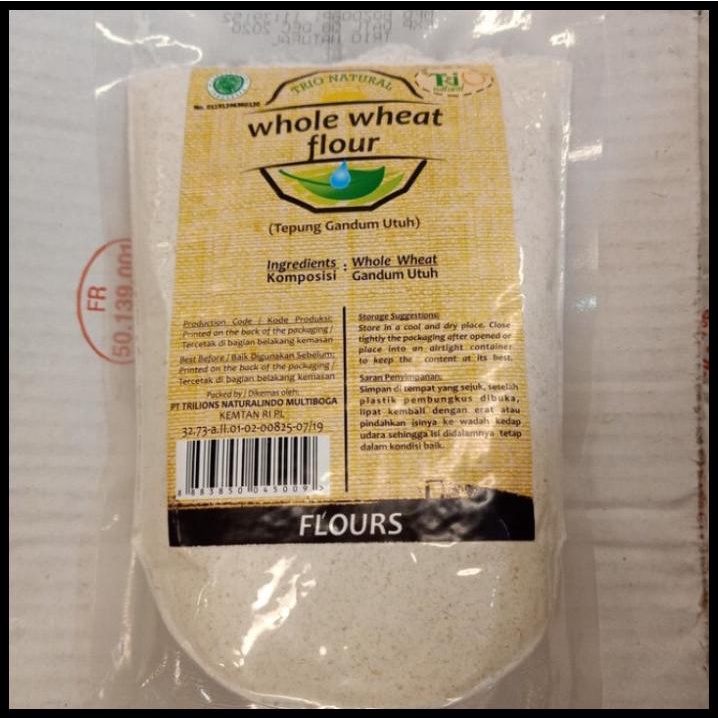 

Trio Natural Whole Wheat Flour 500Gr