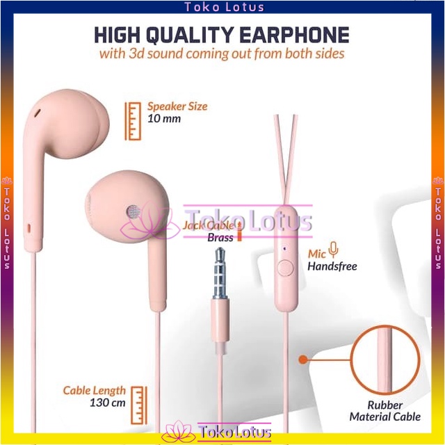 Stereo Extra Bass earphone Headset U19 Music Angel Macaron Earphone Handsfree Termurah Berkualitas Murah 𝐁𝐄𝐑𝐊𝐔𝐀𝐋𝐈𝐓𝐀𝐒 !!!