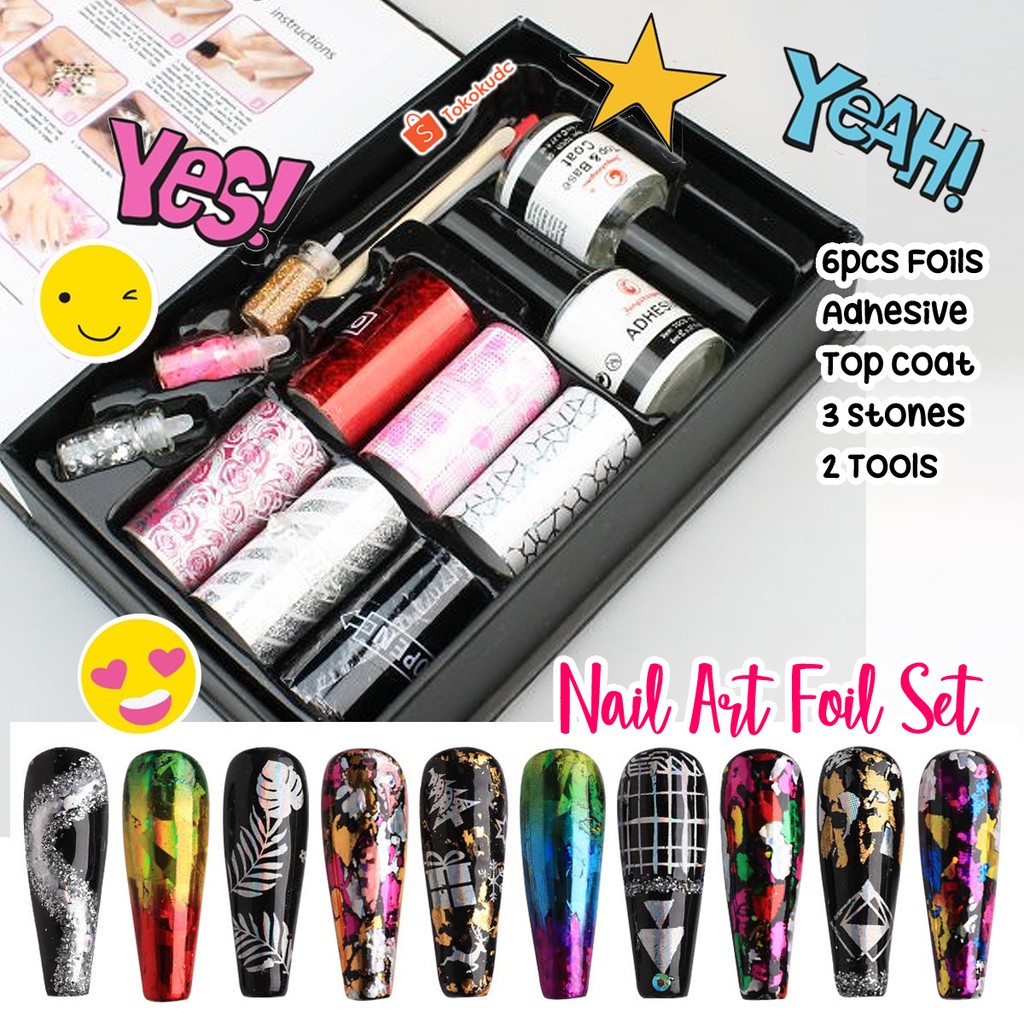 NAIL ART FOIL SET NAIL ART DECORATION NAIL FOIL