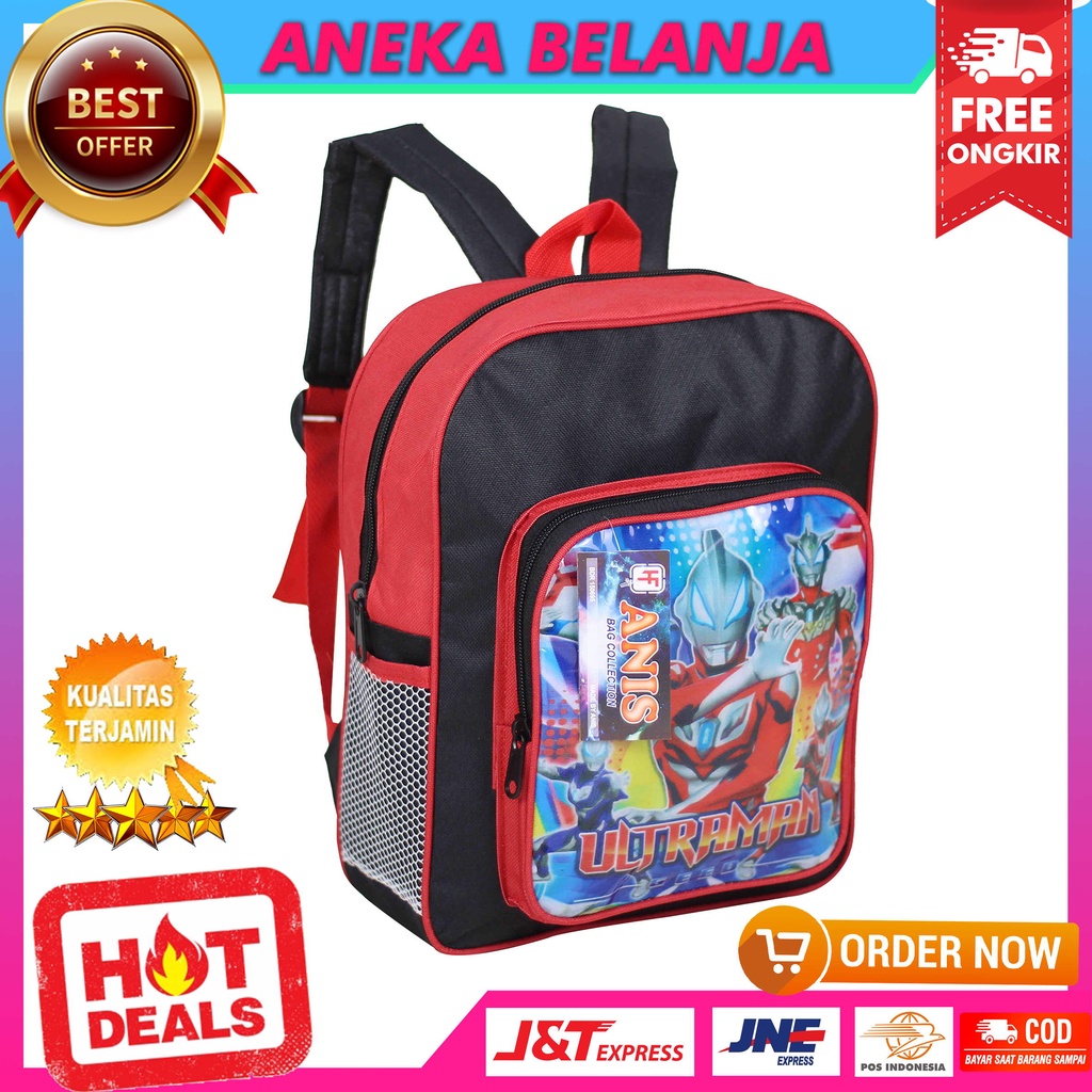 Tas Anak Ultraman Mini Backpack Sekolah TK SD Paud Murah Keren Bagus