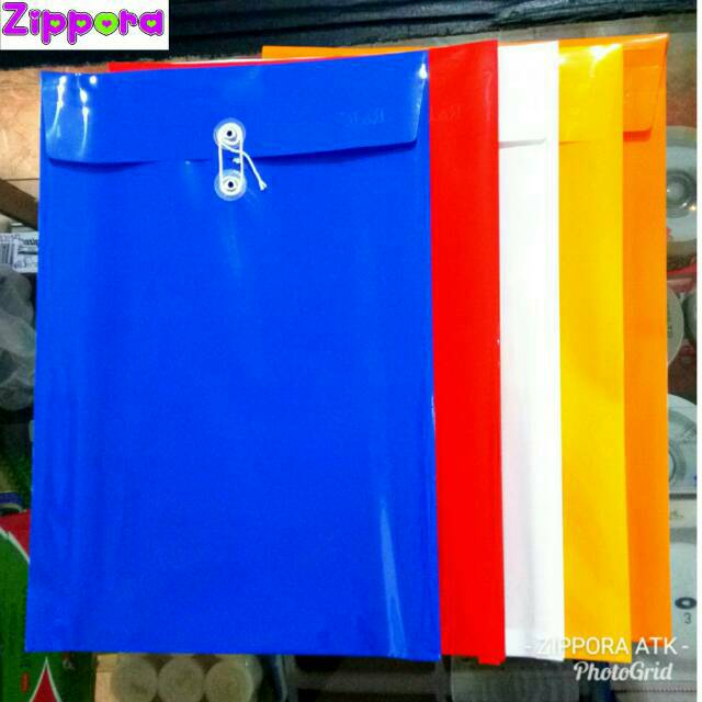 MAP PLASTIK AMPLOP TALI SOLID R & R FILE TEBAL | Shopee