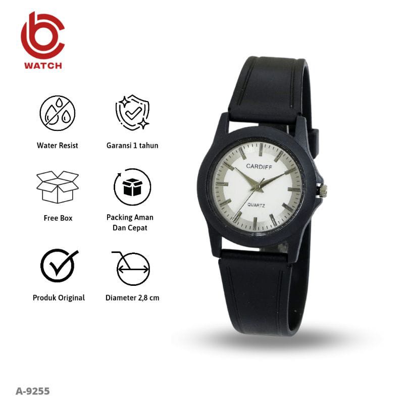 JAM TANGAN CEWEK/COWOK CARDIF ORIGINAL 9255/JAM TANGAN CARDIF ORIGINAL WATERESISTAN/JAM TANGAN ORIGINAL/
