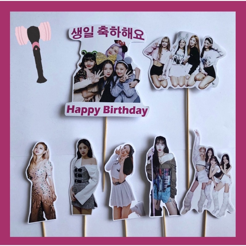 Jual Hiasan Kue Ulang Tahun Blackpink Cake Toppers Tusukan Kue | Shopee