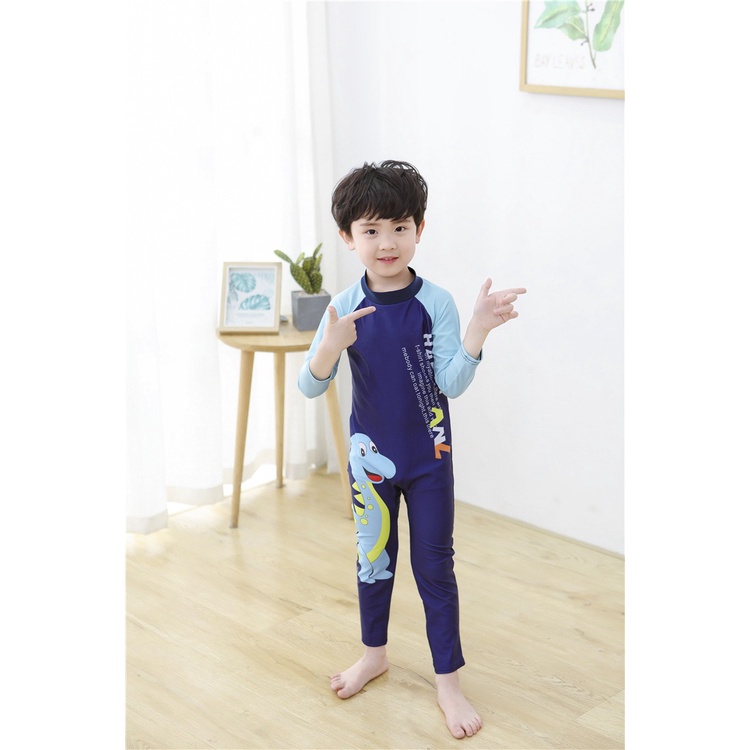 IMPOR BAJU RENANG PANJANG ANAK COWO CEWE SWIM SUIT JUMPSUIT ONE PIECE