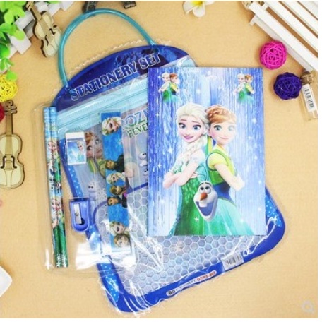 S253 Alat Tulis 7 in 1 / Stationary Set Bentuk Tas / Peralatan Sekolah / Souvenir Ulang Tahun Anak