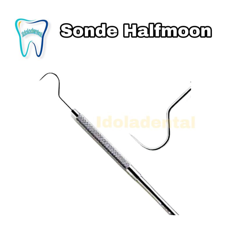 Dental Sonde Halfmoon Sonde Gigi Instrumen