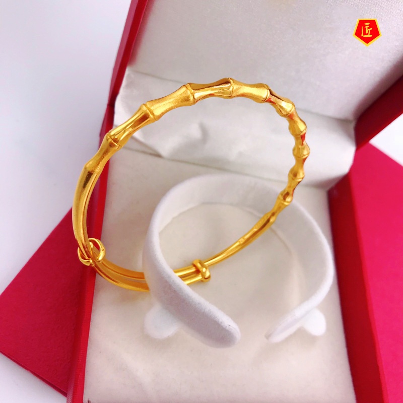 [Ready Stock]Simple Personality Sand Gold Solid Bracelet