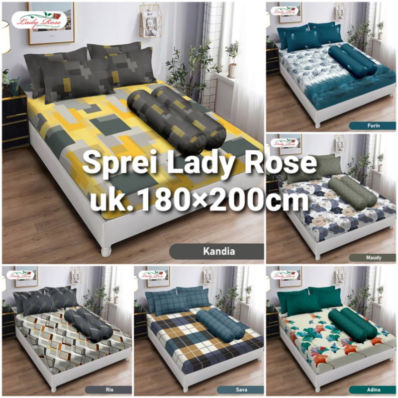 Sprei Lady Rose uk.180/Sprei Lady Rose King B2/SPREI LADY ROSE KING B2 UK 180×200