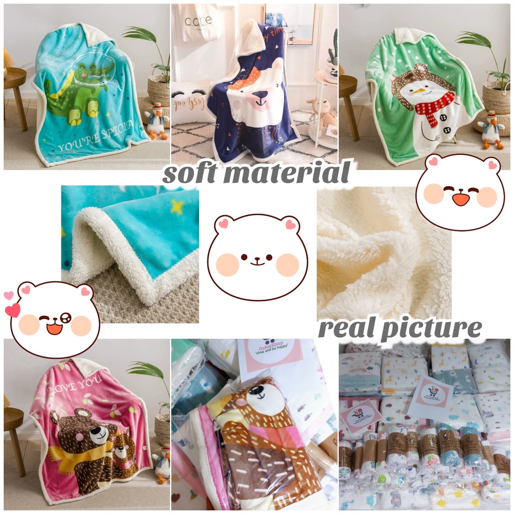 Selimut import tebal LEMBUT/ baby blanket soft fur / best quality / kado selimut bayi/ IMPORT QUALIT