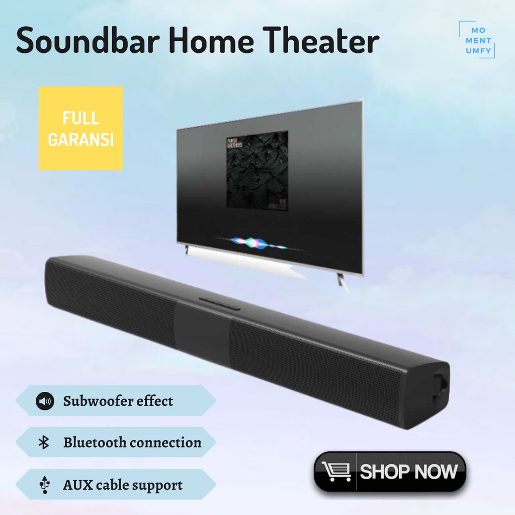 Soundbar Speaker Spiker Bass TV Home Theater Teater Bluetooth Subwoofer Soundbar Besar Murah Bagus