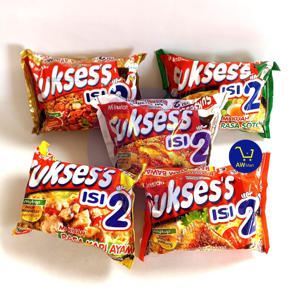 MIE SUSKESS ISI 2 - ALL VARIAN - MIE SUKSES - MIE SUKSESS ISI 2 - AYAM KREMES, KECAP, GEPREK, SOTO, KARI, AYAM BAWANG
