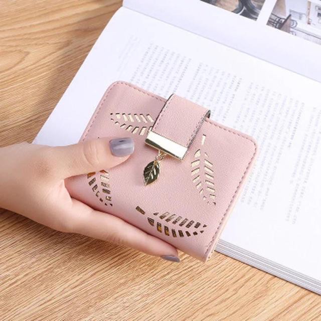 Terbaru Dan Terbaik Dompet Mini Bunga Daun/Dompet Lipat wanita Fashion