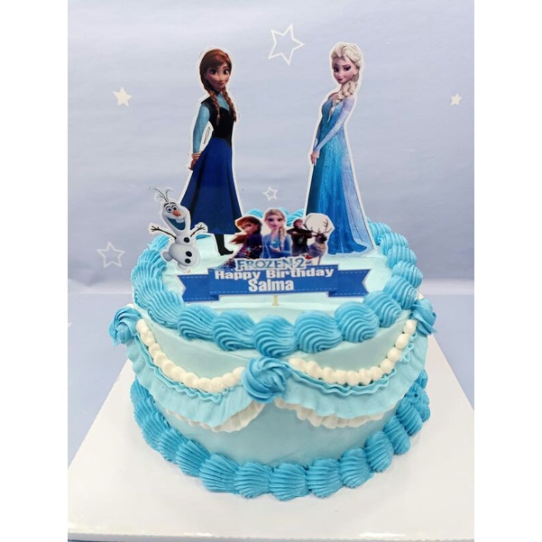 Kue ulang tahun / Tart Cake Karakter Frozen Elsa Ana